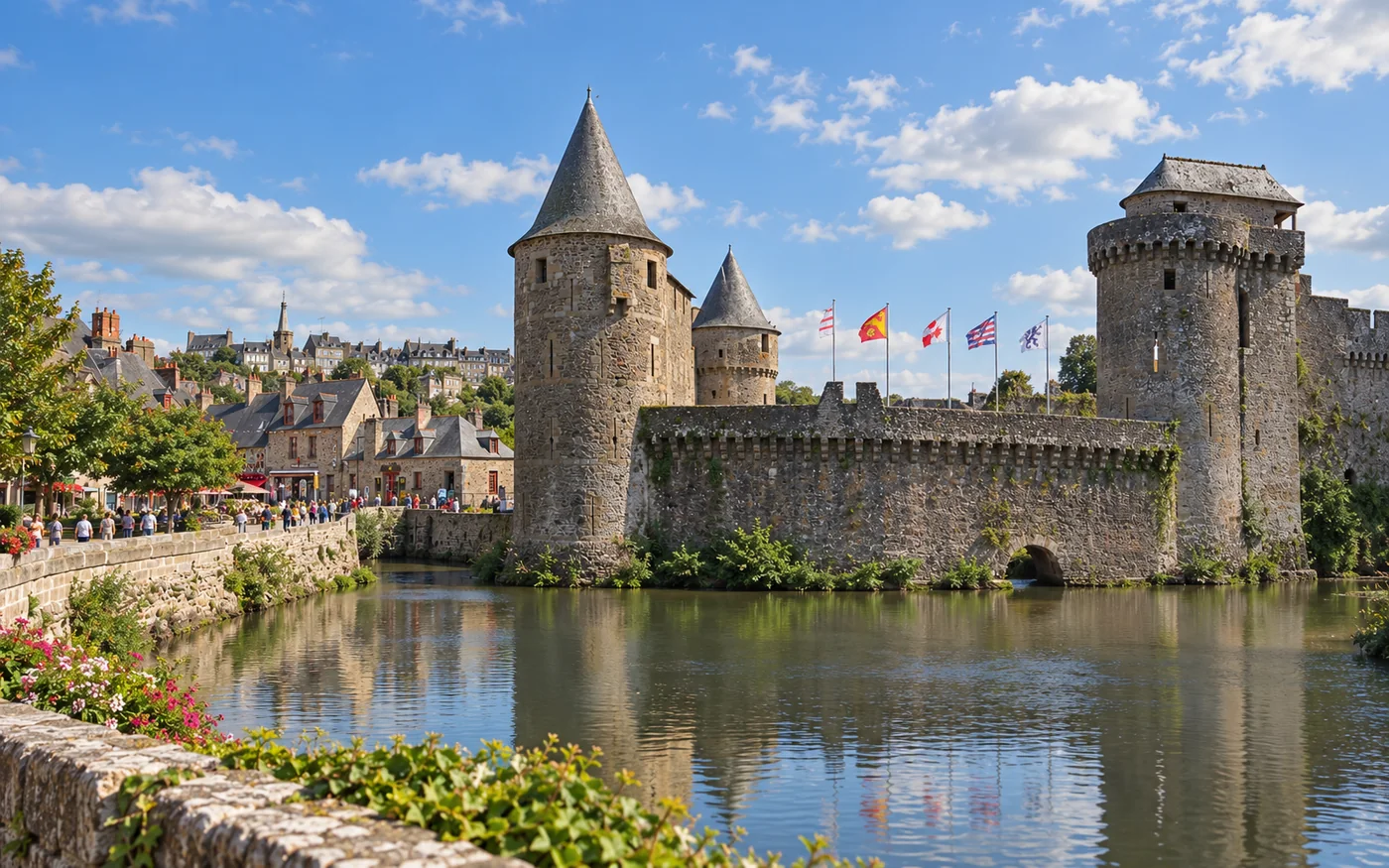 Image générée par IA : le château de Fougères