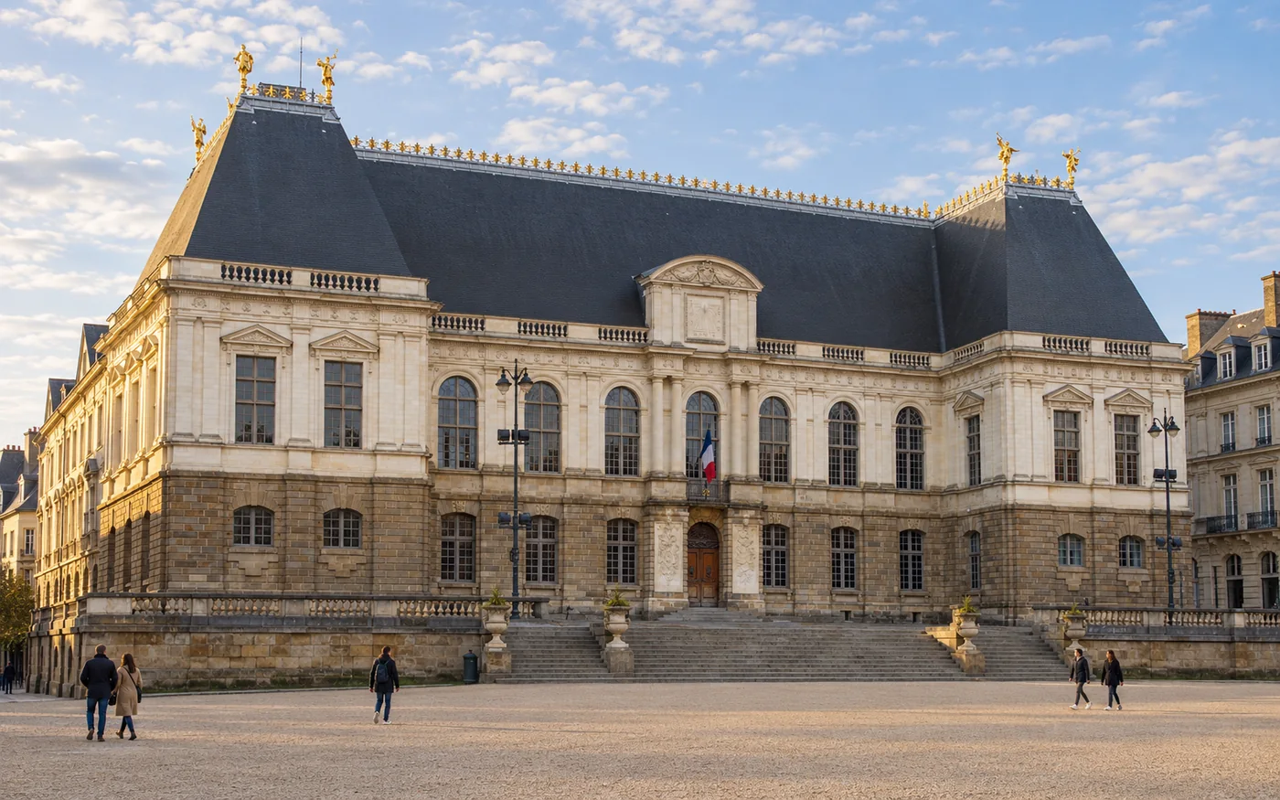 Image générée par IA : le Parlement de Bretagne à Rennes